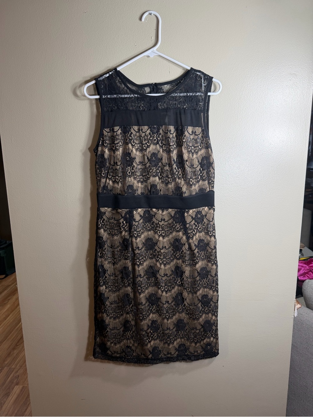Emma & Michele Black Lace Overlay Cocktail Dress Size 10